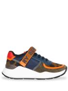 Burberry Colour Block Logo Sneakers - Black