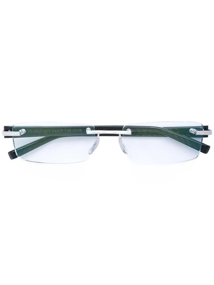 Tag Heuer Rectangular Glasses, Black, Acetate/nickel