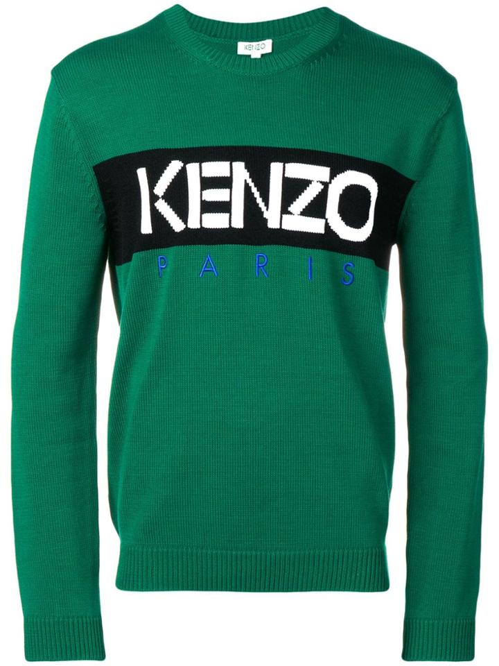 Kenzo Logo Sweater - Green