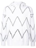 Visvim Geometric Print Hoodie - White
