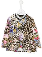 Roberto Cavalli Kids Leopard And Floral Print Top, Toddler Girl's, Size: 4 Yrs