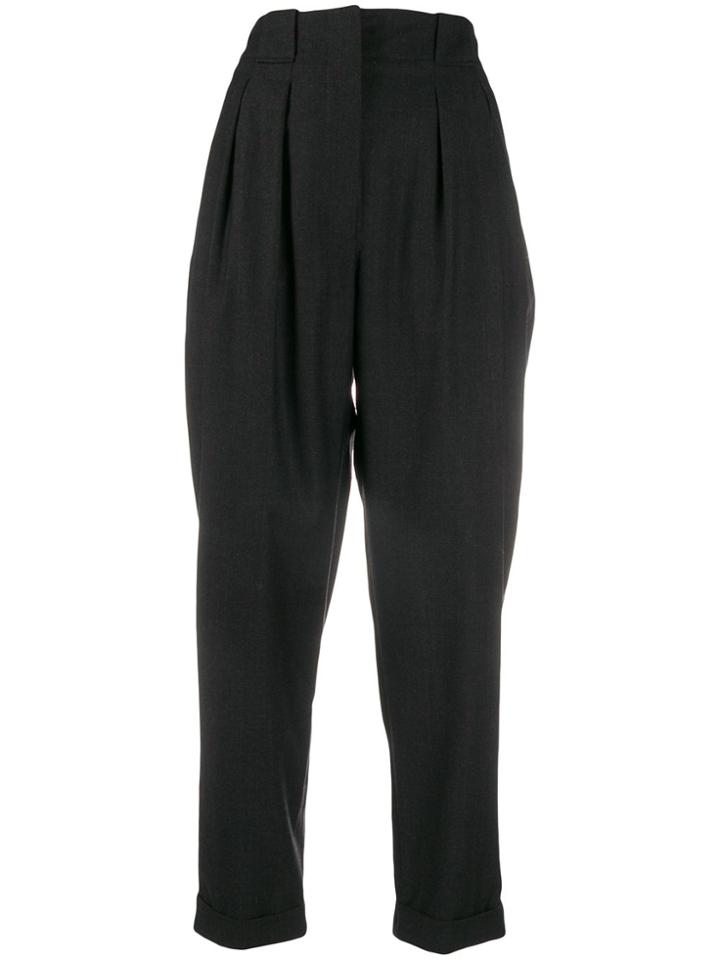 Iro High Waisted Pleated Trousers - Grey