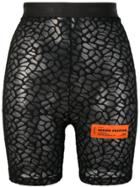 Heron Preston Sheer Biker Shorts - Black