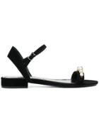 Lanvin Pearl-embellished Sandals - Black