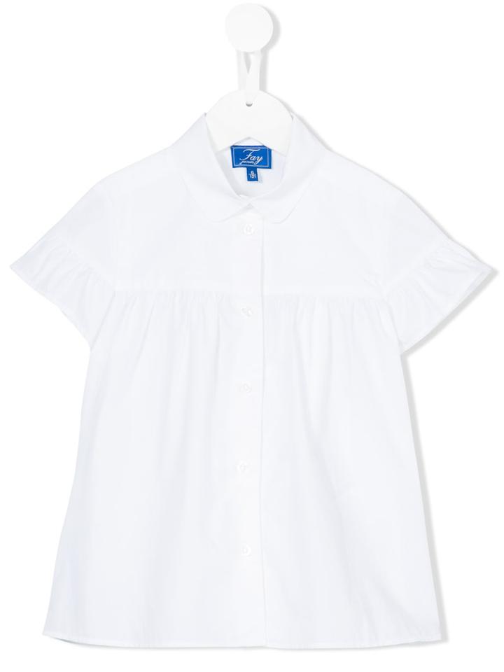 Fay Kids - Pleated Detail Shirt - Kids - Cotton - 2 Yrs, White