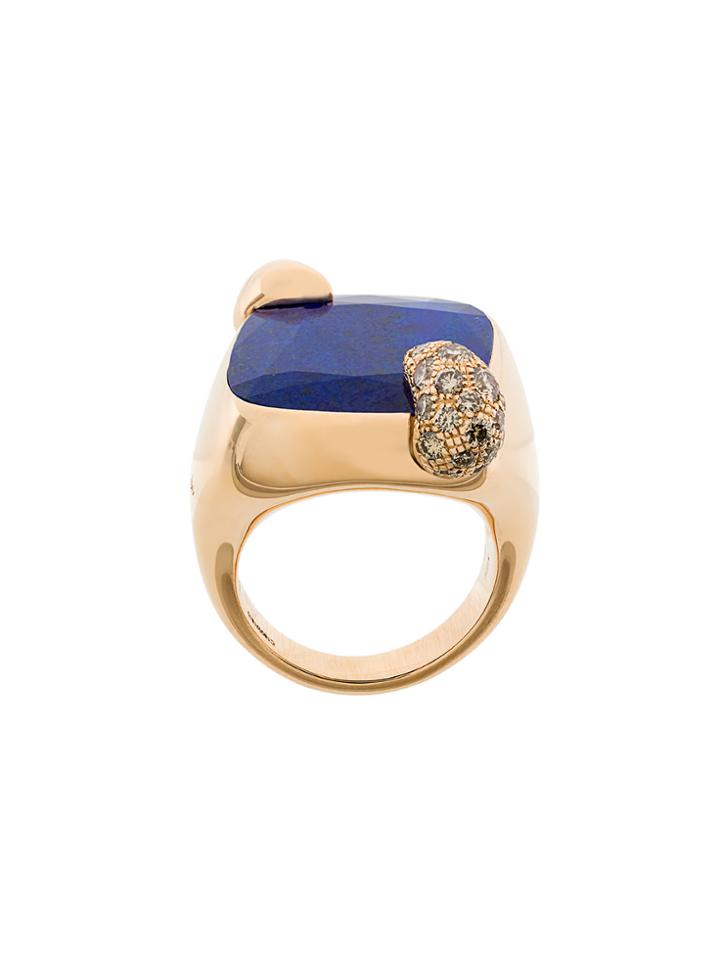 Pomellato Embellished Stone Ring - Blue