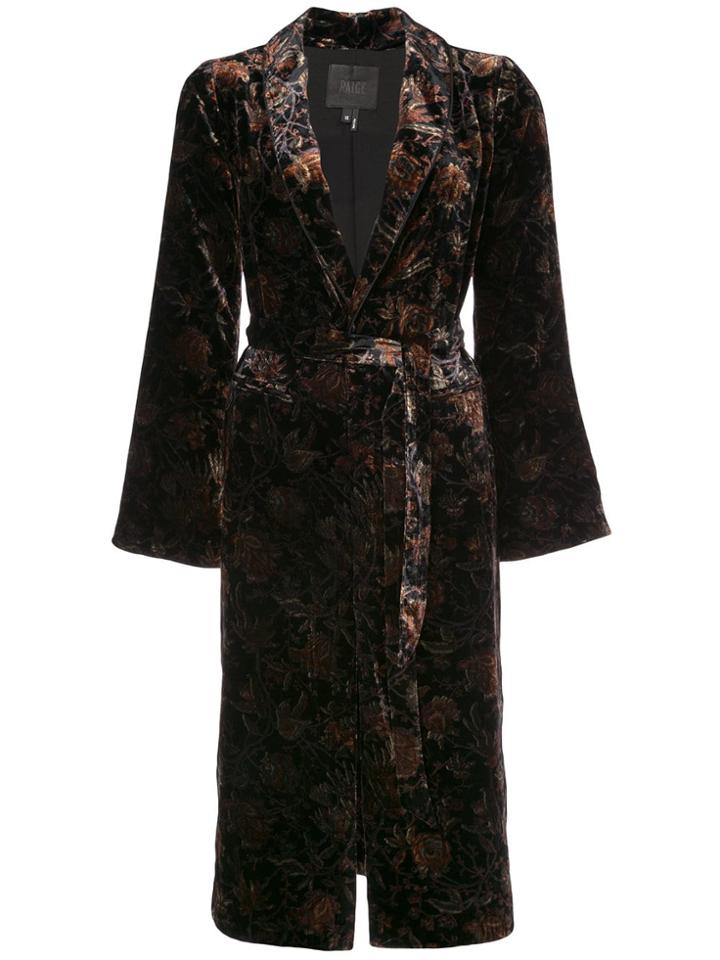 Paige Shawl Lapel Midi Coat - Black