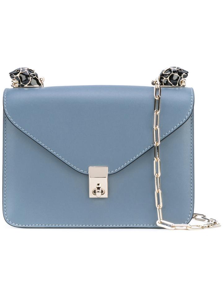 Valentino - Valentino Garavai Stud Stitching Shoulder Bag - Women - Calf Leather - One Size, Women's, Blue, Calf Leather