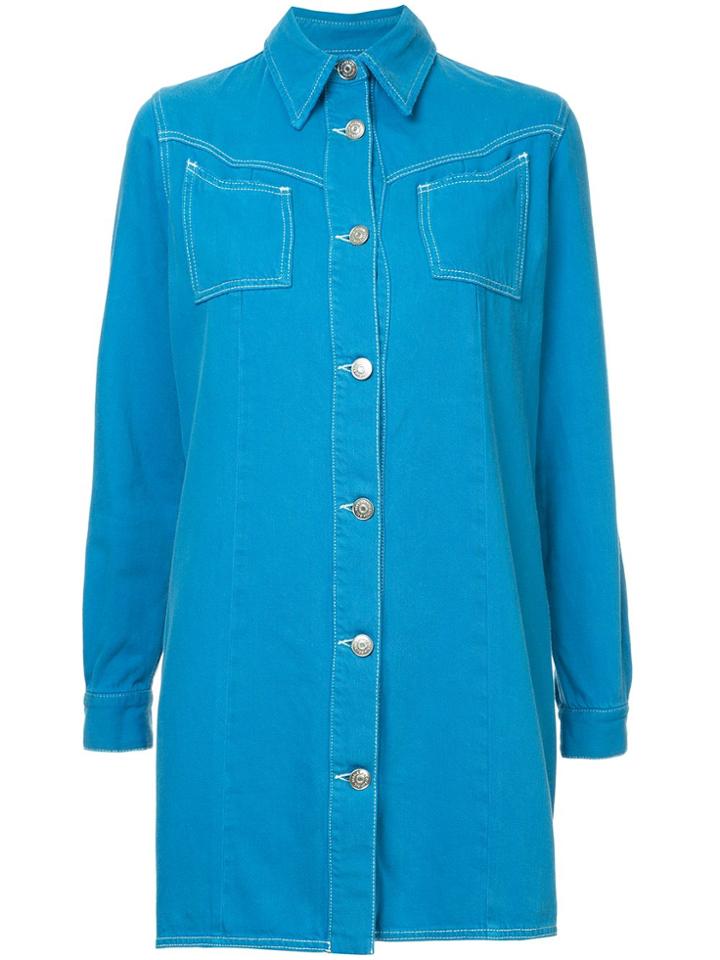 Ganni Kress Denim Shirtdress - Blue