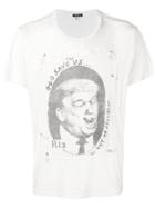 R13 God Save Us Trump T-shirt - White