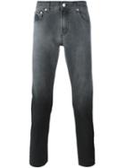 Alexander Mcqueen Degrade Slim Fit Jeans, Men's, Size: 52, Black, Cotton/spandex/elastane