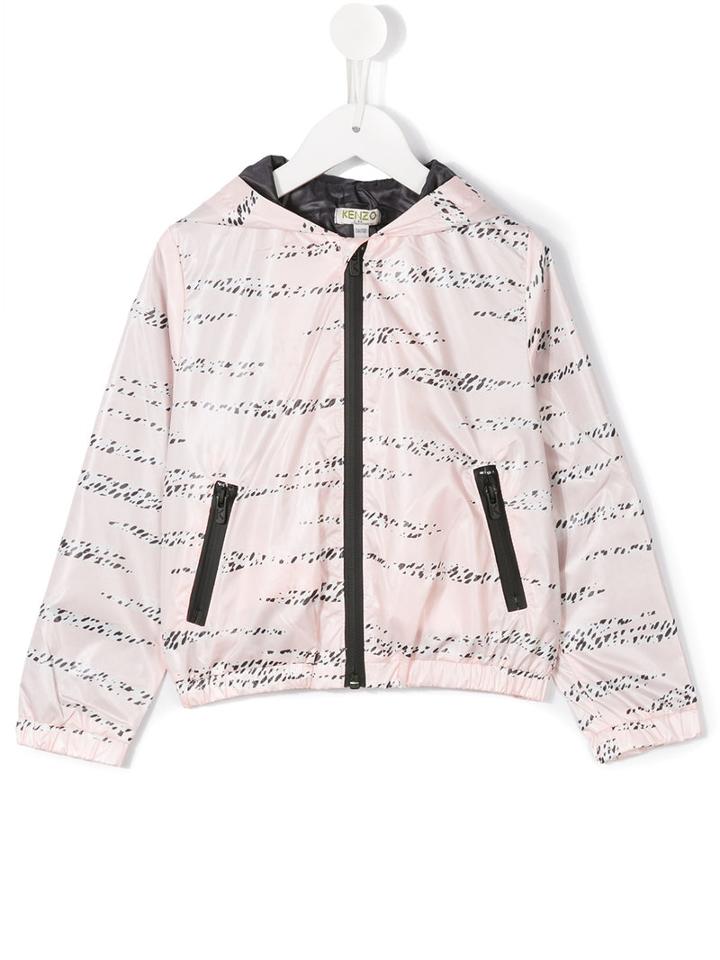 Kenzo Kids - Tiger Stripes Jacket - Kids - Polyester - 10 Yrs, Girl's, Pink/purple