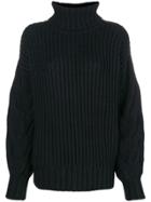 P.a.r.o.s.h. Oversized Roll Neck Sweater - Black