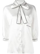 Dice Kayek Gathered Satin Blouse - Black
