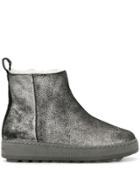 Philippe Model Metallic Shearling Boots - Silver