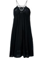 Forte Forte Spaghetti Strap Short Dress, Women's, Size: I, Black, Silk/cotton