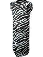 Junya Watanabe Comme Des Garçons Draped Zebra Print Dress, Women's, Size: Small, Black, Polyester