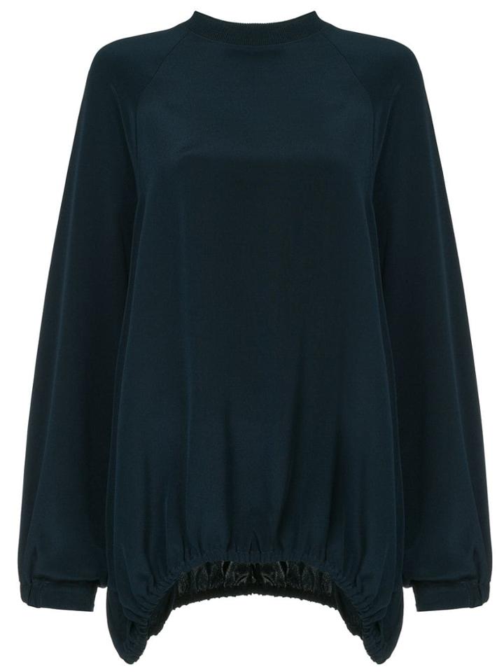Tibi Elasticated Trim Top - Blue