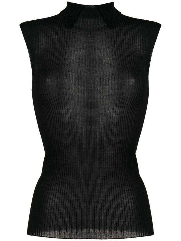 Philosophy Di Lorenzo Serafini Roll Neck Tank Top - Black