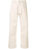 Studio Nicholson High-waisted Cropped Jeans - White