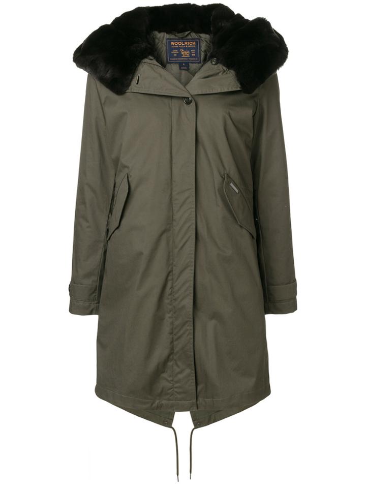 Woolrich Fur Collar Parka Coat - Green