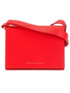 Victoria Beckham Front Flap Shoulder Bag, Women's, Red, Leather