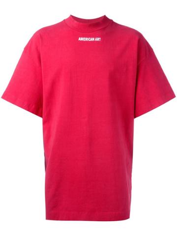 The Incorporated 'american Art' T-shirt, Adult Unisex, Size: Medium, Red, Cotton/spandex/elastane