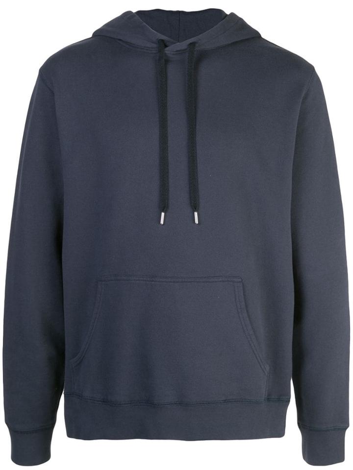 Sunspel Hooded Sweatshirt - Blue