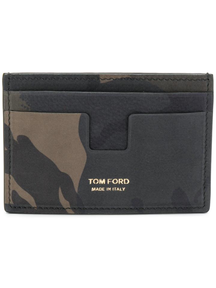 Tom Ford Camouflage Print Cardholder - Green
