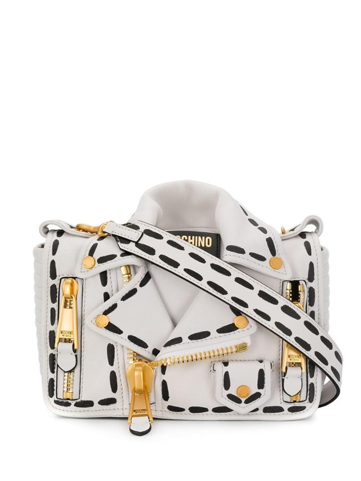 Moschino Jacket Shoulder Bag - White