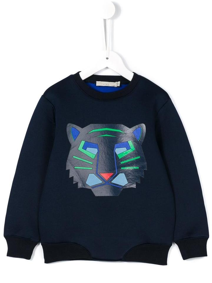 Stella Mccartney Kids 'reeve' Tiger Print Sweatshirt, Boy's, Size: 10 Yrs, Blue