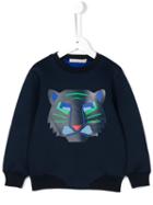 Stella Mccartney Kids 'reeve' Tiger Print Sweatshirt, Boy's, Size: 10 Yrs, Blue