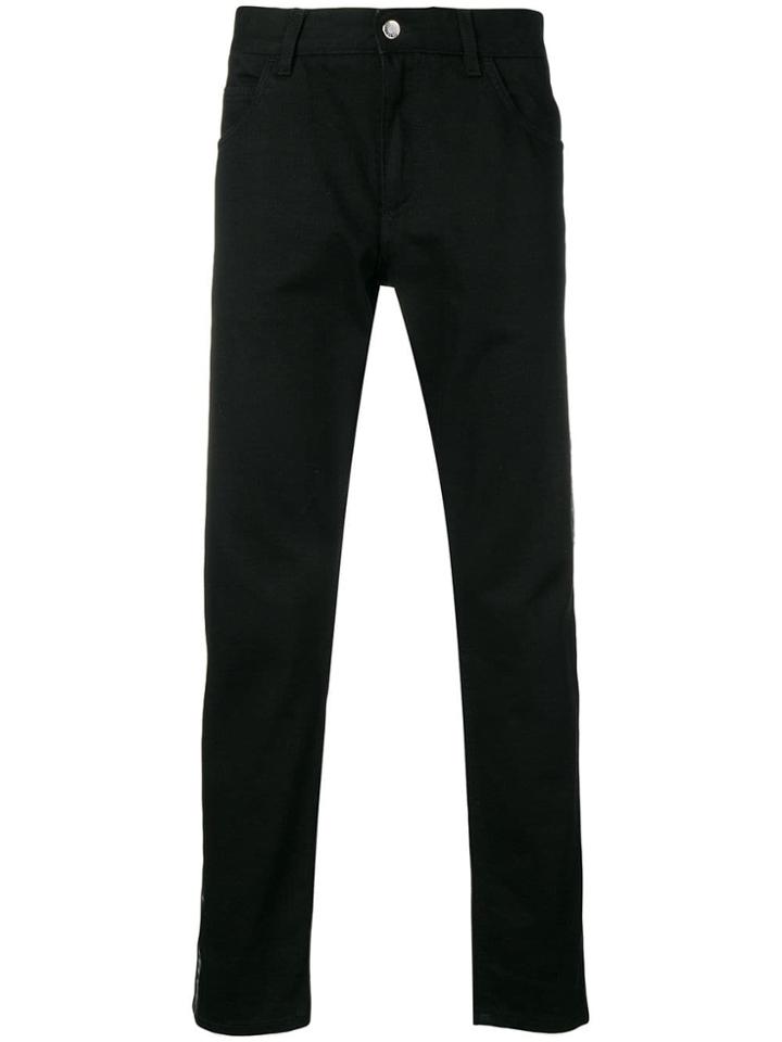 Dolce & Gabbana Side Logo Stripe Jeans - Black