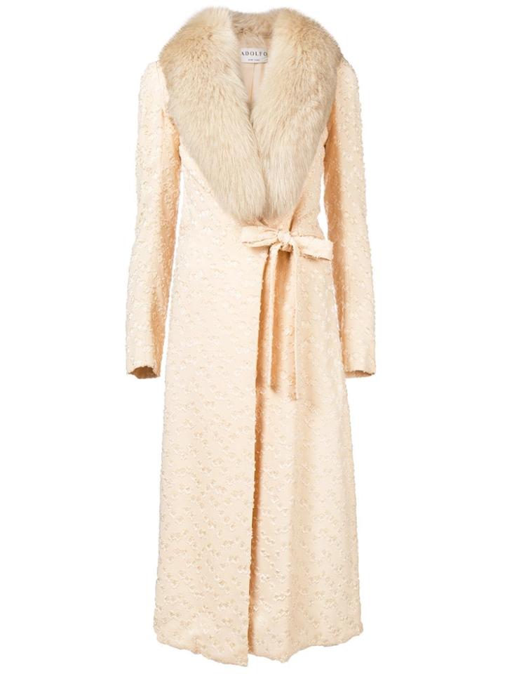 William Vintage Fur-collar Belted Coat - Nude & Neutrals