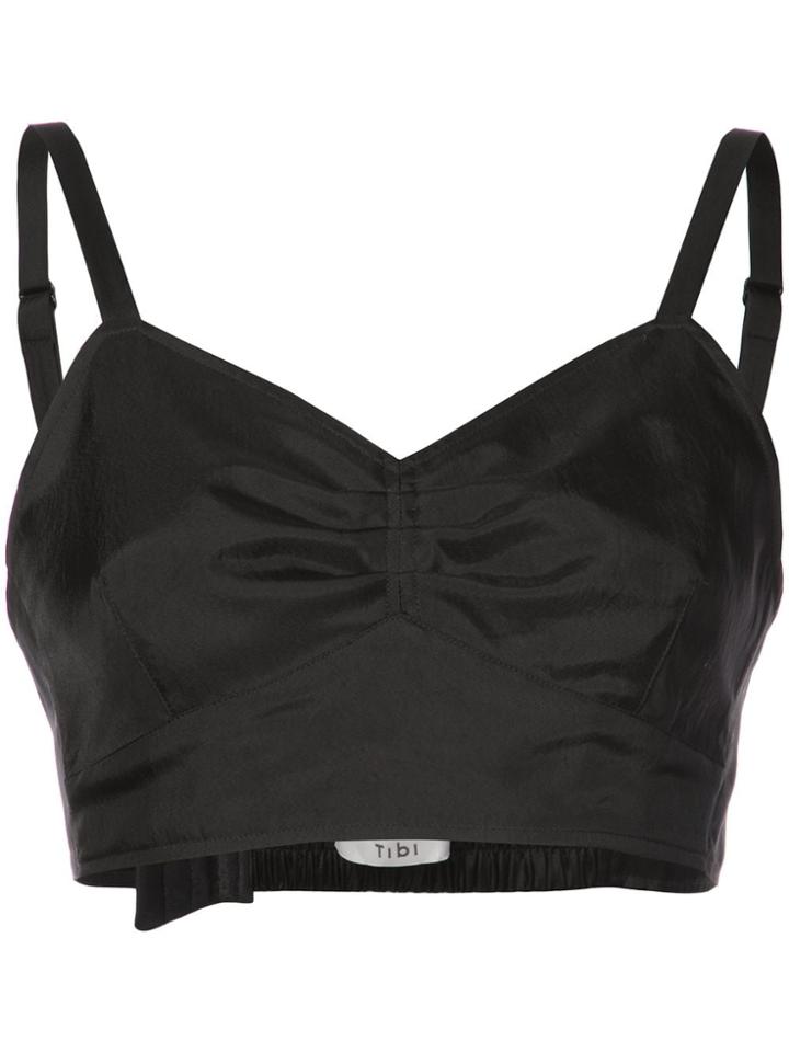 Tibi Mendini Cropped Bra Top - Black