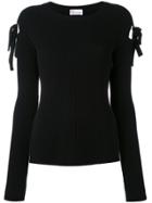 Red Valentino Cut-out Detail Ribbed Jumper - Black