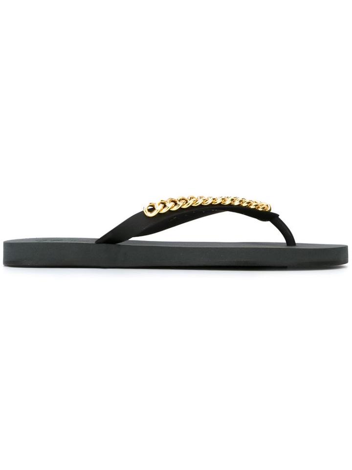 Giuseppe Zanotti Design Florida Flip Flops, Men's, Size: 40, Black, Rubber/metal Other