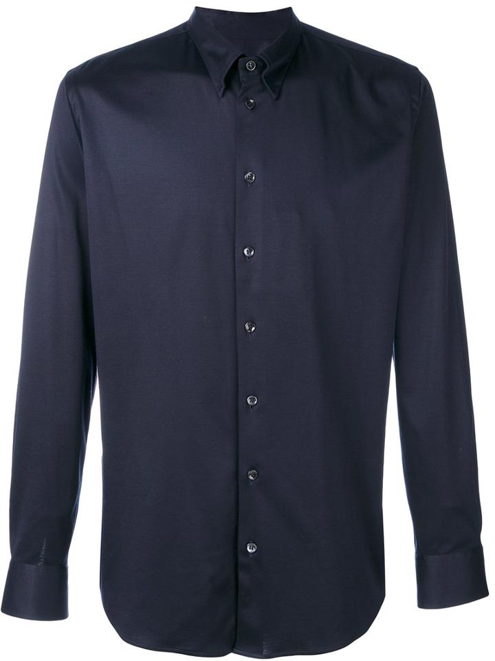 Giorgio Armani - Classic Shirt - Men - Cotton - 43, Blue, Cotton