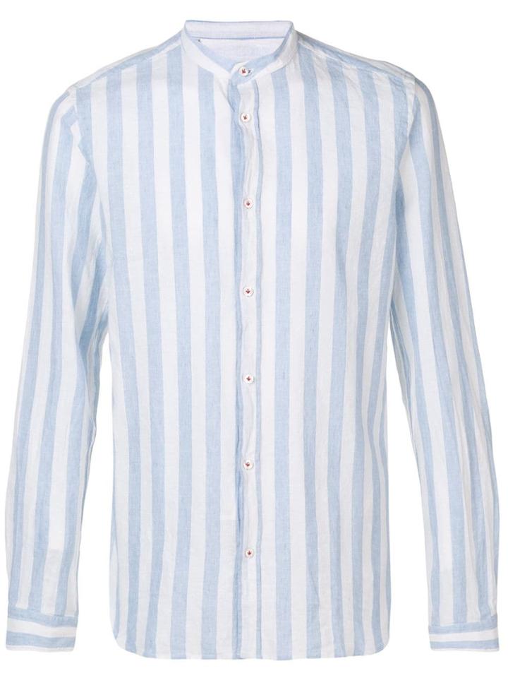 Manuel Ritz Classic Striped Shirt - Blue