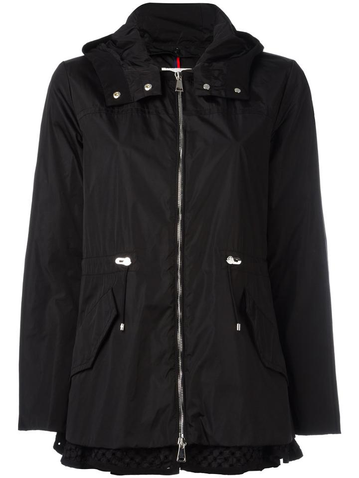 Moncler Lotus Hooded Jacket, Women's, Size: 4, Black, Cotton/polyamide/polyester