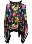 Roberto Cavalli Floral Print Kaftan, Women's, Size: 44, Black, Viscose/silk