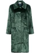 Barena Velvet Single Breasted Coat - Green