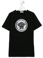 Young Versace Medusa Print T-shirt, Boy's, Size: 10 Yrs, Black
