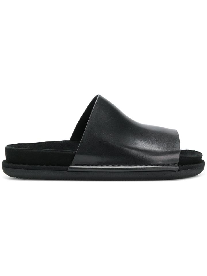 Ann Demeulemeester Flat Open-toe Slides - Black