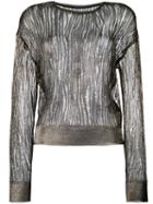 Saint Laurent - Sheer Top - Women - Polyester/viscose - Xs, Women's, Black, Polyester/viscose
