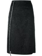 No21 Crystal Embellished Midi Skirt, Women's, Size: 40, Black, Viscose/glass/metal (other)