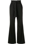 Moschino High-waist Belted Trousers - Black