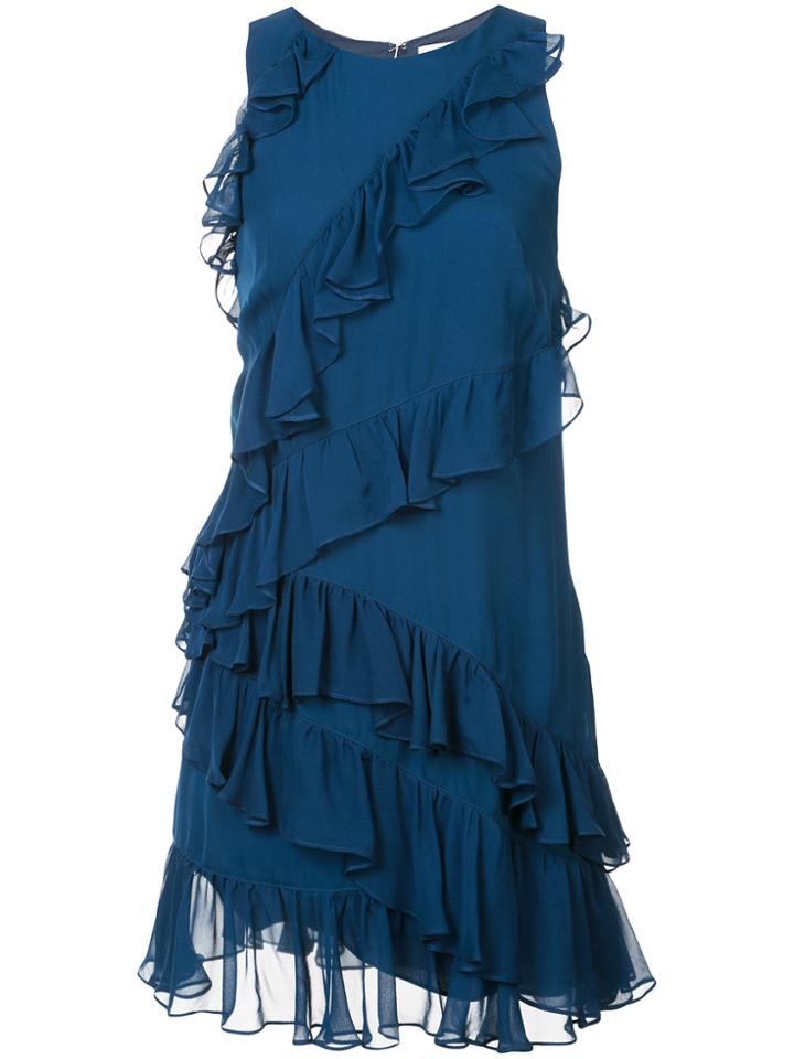 Cinq A Sept Frill Trim Dress - Blue