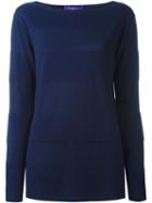 Ralph Lauren Boat Neck Sweater, Women's, Size: Small, Blue, Cashmere