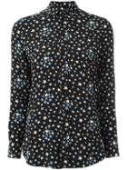 Saint Laurent Star Print Shirt, Women's, Size: 36, Black, Silk